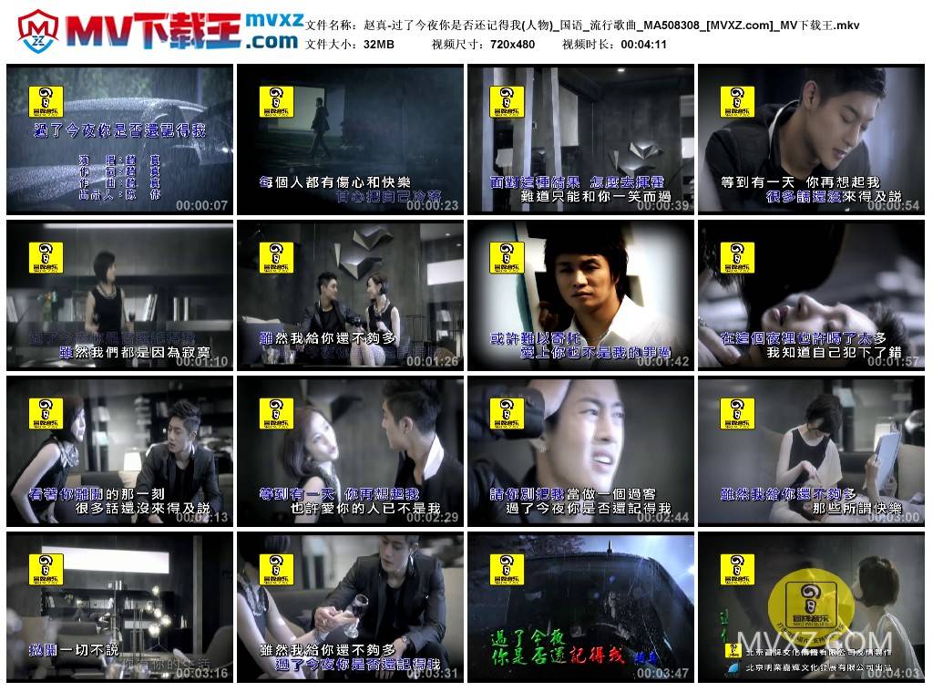 赵真-过了今夜你是否还记得我(人物)_国语_流行歌曲_MA508308